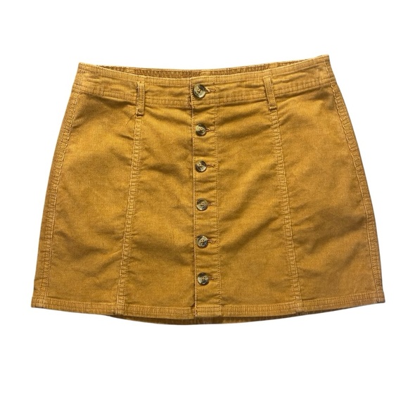 American Eagle Outfitters Dresses & Skirts - American Eagle Outfitters Gold A-line Mini Skirt Casual Size 8